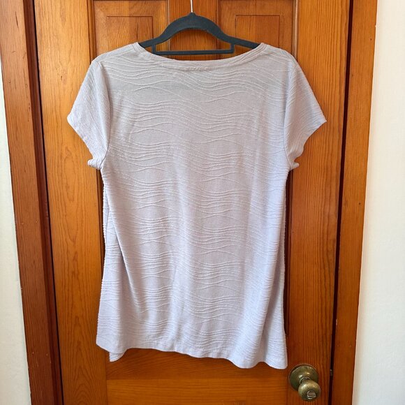 Simply Vera Vera Wang Textured Elevated Short Sleeve Tee - Size Small - Picture 3 of 6